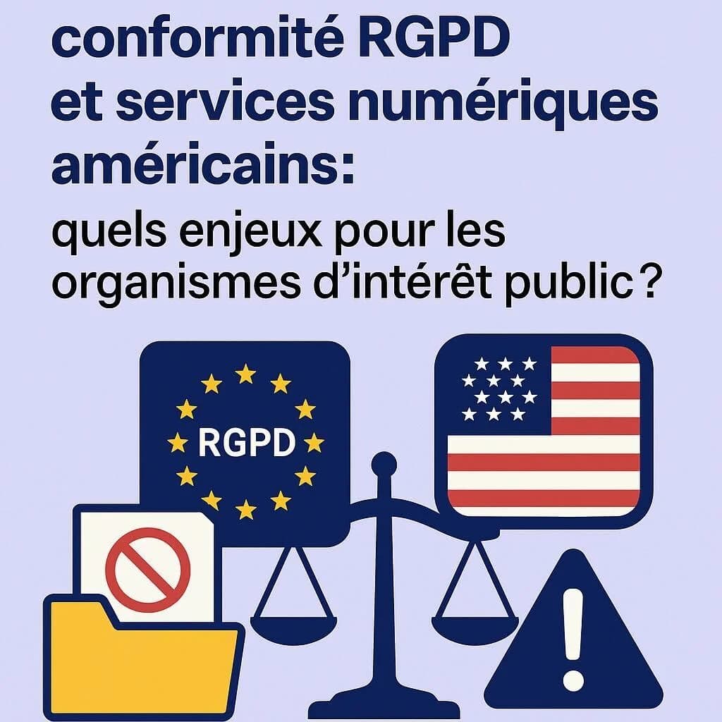 Balance illustrant les enjeux de conformité RGPD entre l’Union européenne et les États-Unis.