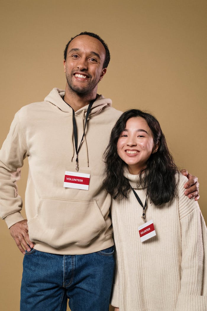 Man and Woman Smiling at the Camera